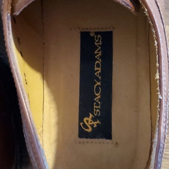 Stacy Adams- Mens Vintage Leather Square Toe Oxfords Business Casual Sz.9